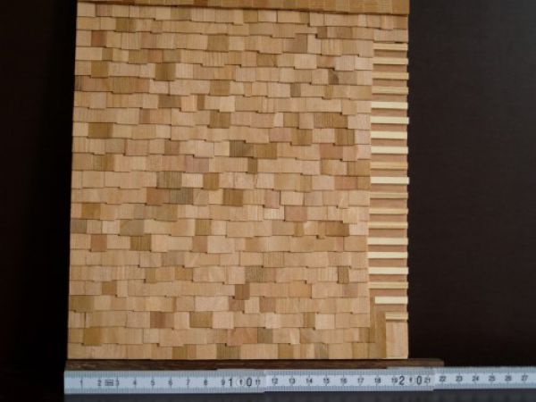 Holzschindeln aus Rotzeder, (rechteckig)